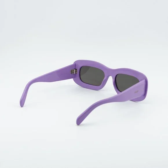 Celine CL40294I 78A Sunglasses Shiny Purple Rectangle Frame, Grey Lenses - Picture 9 of 10